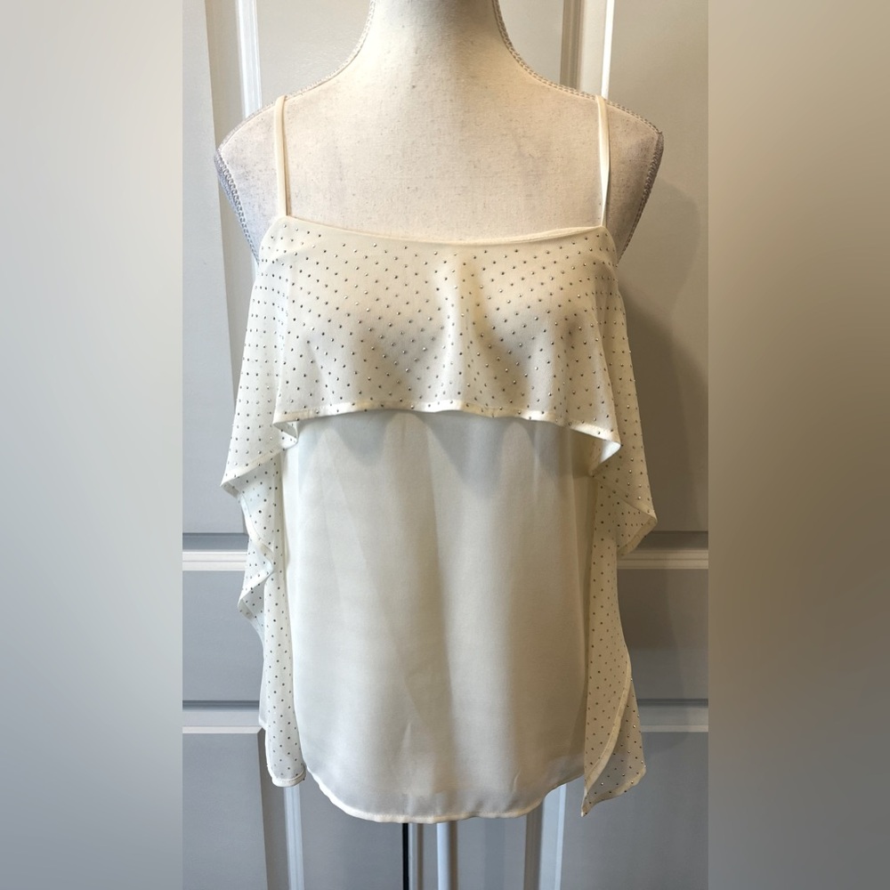 NWOT CACHE WOMENS CHIFFON SLEEVELESS TOP SIZE XS